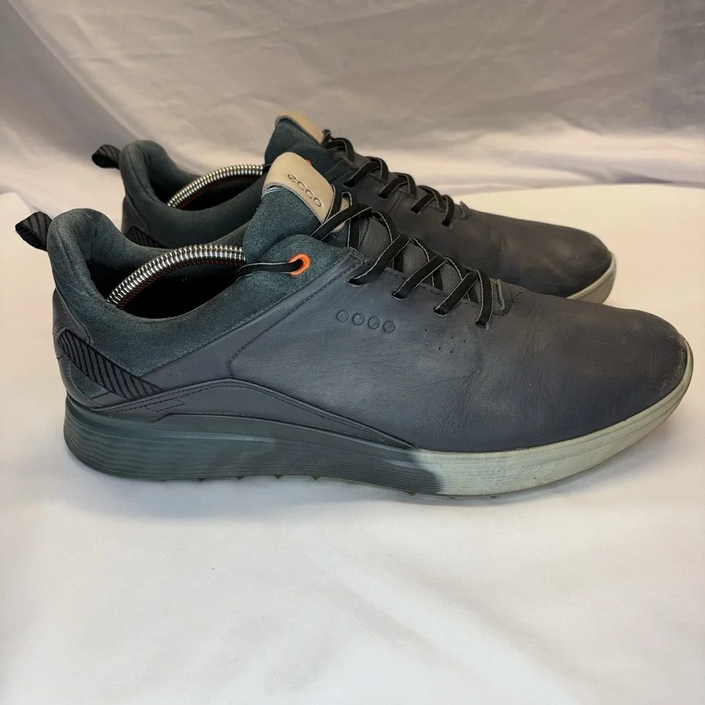 ECCO S-Three Goretex Spikeless Golf Shoes Waterproof Mens US 12-12.5 46 Gray